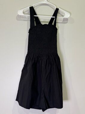 Black Smocked Sundress Tie Back Mini Dress idea ditto boutique dress